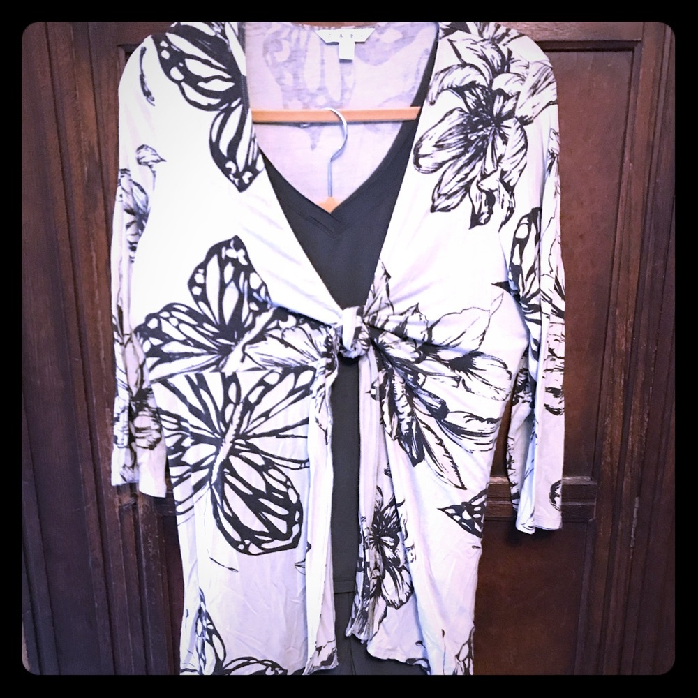 Cabi 3 Piece Butterfly Cropped Pant Set